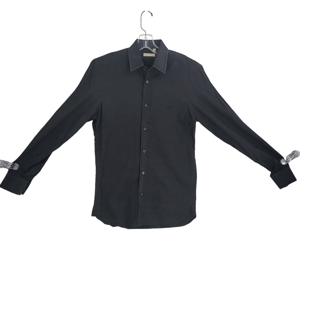 Burberry London Black Button Up Classic Fit Shirt Size S‎
